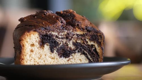 Delicious Marble Cake on a Plate