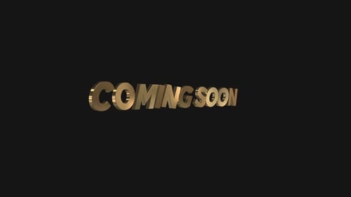 Próximamente 3D Text Gold Alpha Channel
