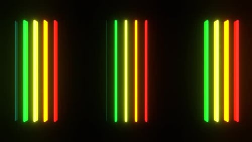 Multicolors Vertical Led Panels With Transitional Light Background Vj Loop In 4K