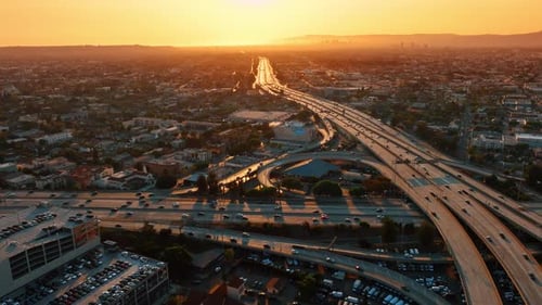 Transport system of modern Los Angeles, California, USA.