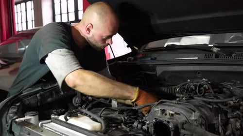 Auto Mechanic Repairs Car Engine Car Service Auto Repair Shop