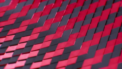 Abstract Red and Black Waving Geometric Pattern Background