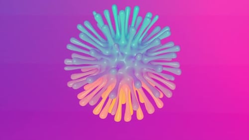 Vibrant 3D Abstract Fluid Organic Shape Loop