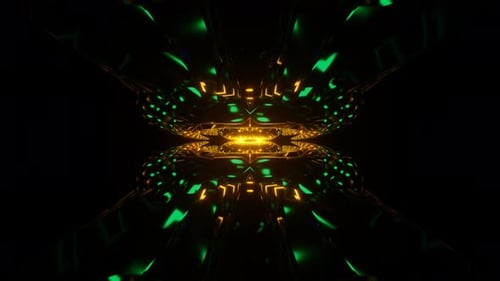 A Seamless VJ Loop with Neon Lights Flashing in a Vibrant and Rhythmic Disco Pattern
