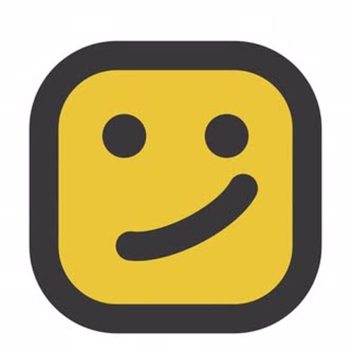 Smirking Emoji Square Loop Animation
