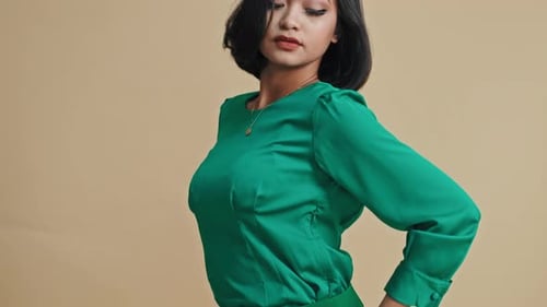 Beautiful Asian Model Posing in Studio