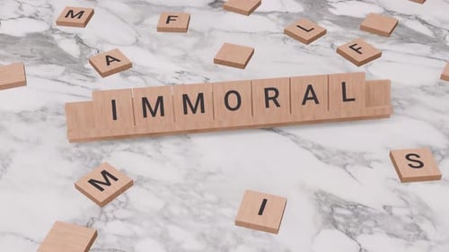 IMMORAL word on scrabble