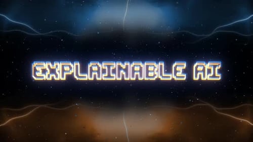Erklärbarer Ai-Neon-Text mit Hintergrund im Retro-Stil
