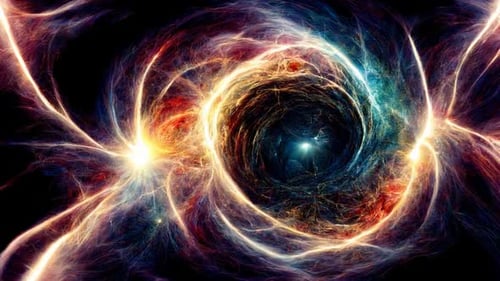 Abstract Cosmic Energy Vortex Loop Background Animation