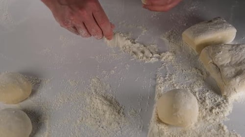 Chef Sprinkling Flour