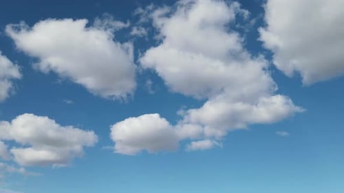 White Clouds Drifting in the Blue Sky