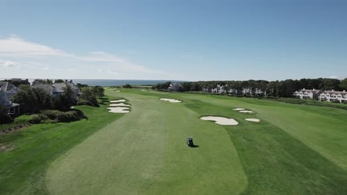 Aerial view of Golf Course, United States.