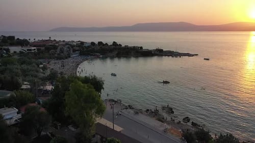 aerial view of the beach