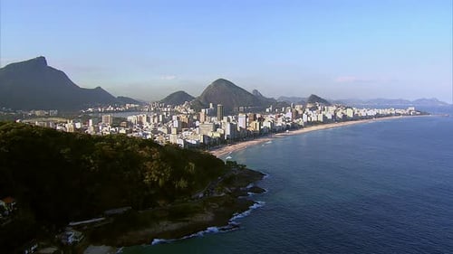 Voando em direção à praia de Ipanema, Rio de Janeiro, Brasil Aéreo