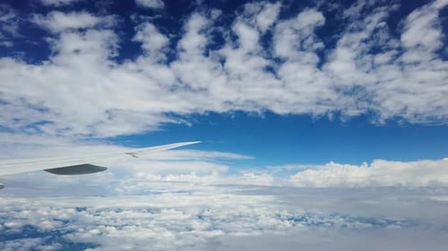 Bright Cloudscape View From the Airplane