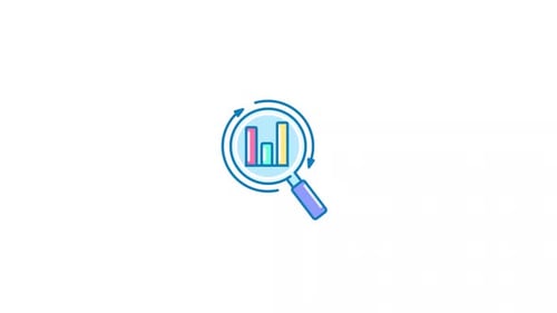 Data Analysis and Search Animated Icon