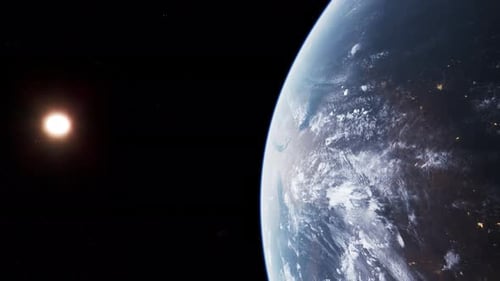 Point lumineux de la Terre vu de l'espace