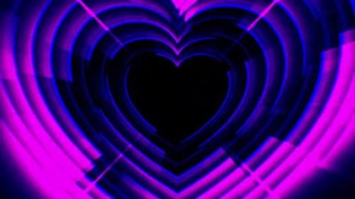 Slowly Lights Hearts Motion Background