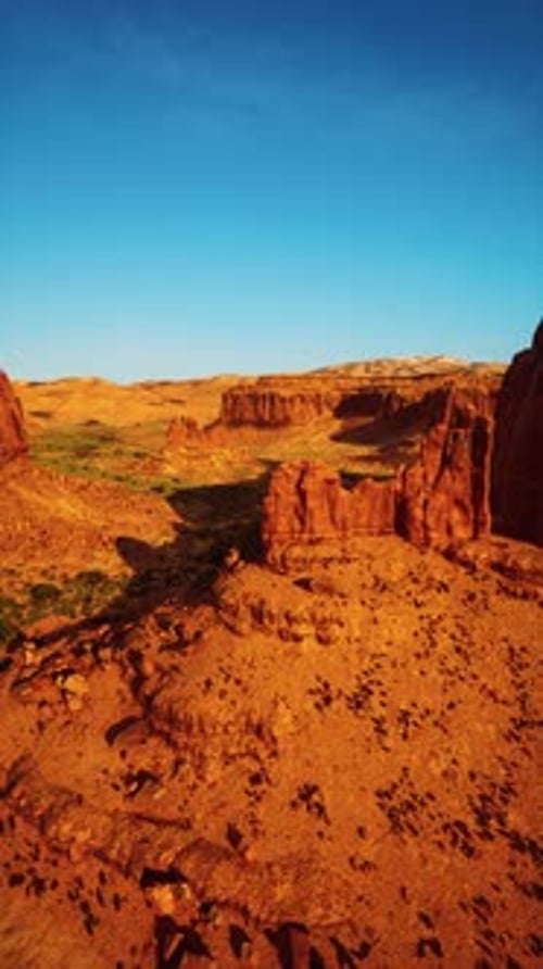 Panoramic View of Nevada Desert From Hilltop