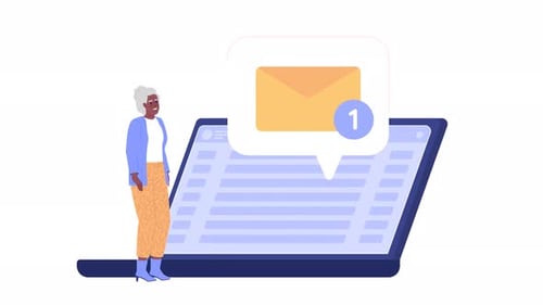 Animated Messenger in Laptop