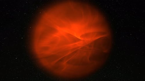Glow Sphere Planet Structure in Space