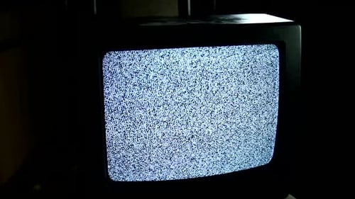 Old and broken tv is taken away
