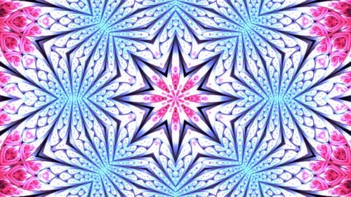 Evolving Abstract Fractal Kaleidoscope Loop Background
