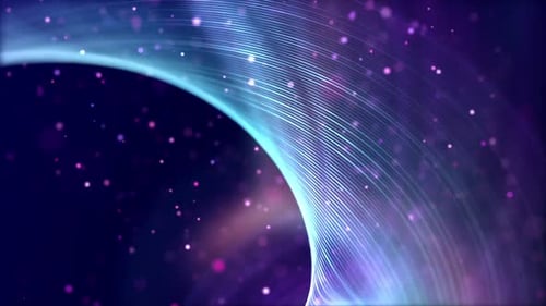 Abstract Glowing Lines and Particles Background