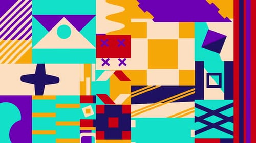 Bauhaus Style Abstract Animated Background