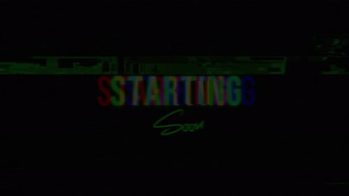 Glitch Style Starting Soon Title Animation for Live Streams