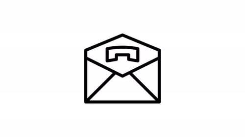 Envelope – Line Animated Icon – Alpha Channel – 4K