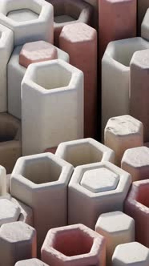 3d Animated Background of Hexagons in a Loop Satisfying Video