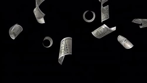 Falling Indian 500 Rupee Notes Money Rain Animation