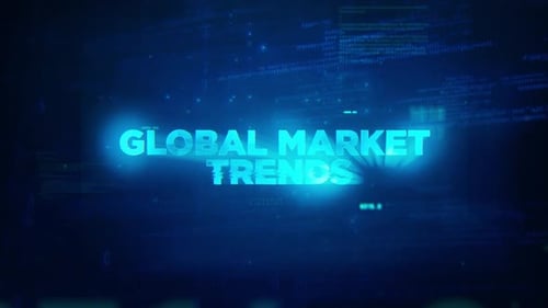 Global Market Trends Concept Technology Futuristic Data Background V02