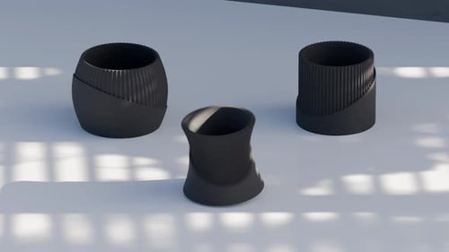 Vases Loop 3D Morph Animation