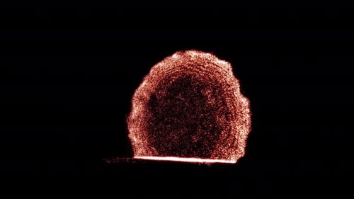 Red Orange Particle Burst Element