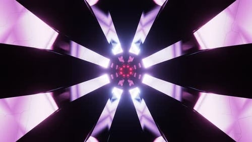 Néon pulsant sur boucles VJ noires