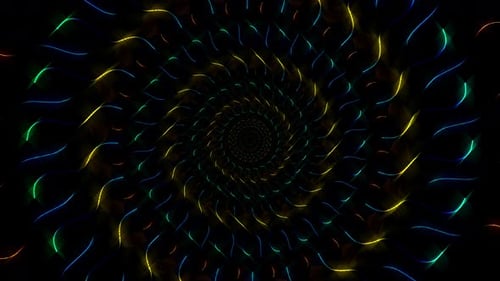 Abstract background moving stripes and flashing with shining light lines Animation with circles