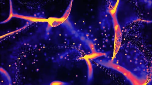 Blue And Yellow Glow Lights Animation