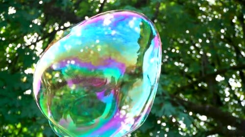 Soap Bubbles forming, floating and popping!