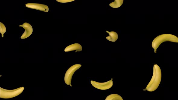 Realistic Falling Bananas Transparent Background Loop, Backgrounds ...