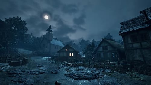 Horror Creepy Demonic Village