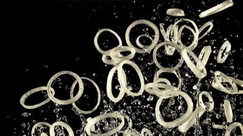 Sliced Onions and Water Droplets in Slow Motion