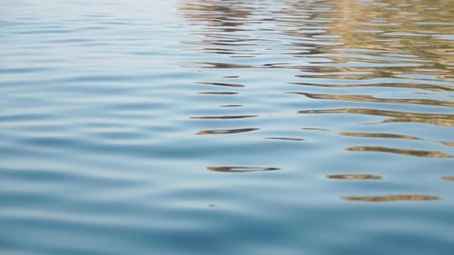 Sea Water Surface Low Angle View From Kayak Camera Flies Over Clear Sea Water Nobody Holiday