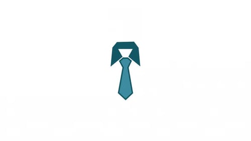 Animated Flat Design Corporate Tie Icon