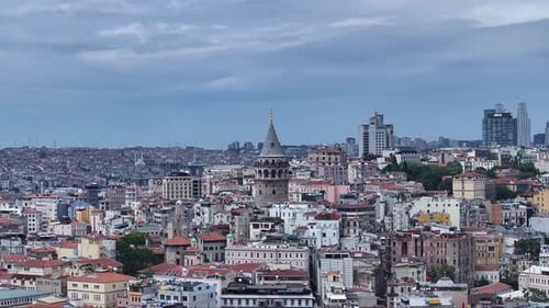 Istanbul Galata Tower Aerial View 2