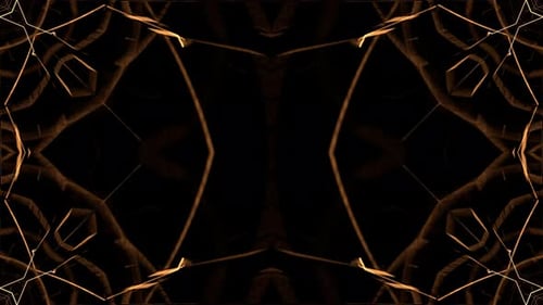 Light Yellow Futuristic Neon Light Mandala Background Vj Loop In 4K