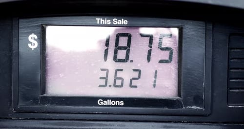 Gas Station Pump Prices High Over 5 Five Dollars Per Gallon 5.15 regular starting at 0 pumping to 69