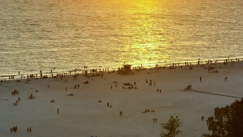 Famous Siesta Key Beach with Soft White Sand in Sarasota USA