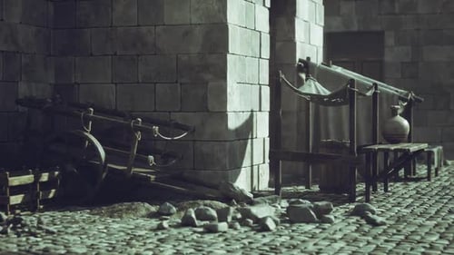 Time-lapse Shadows Moving in Historic Street Corner